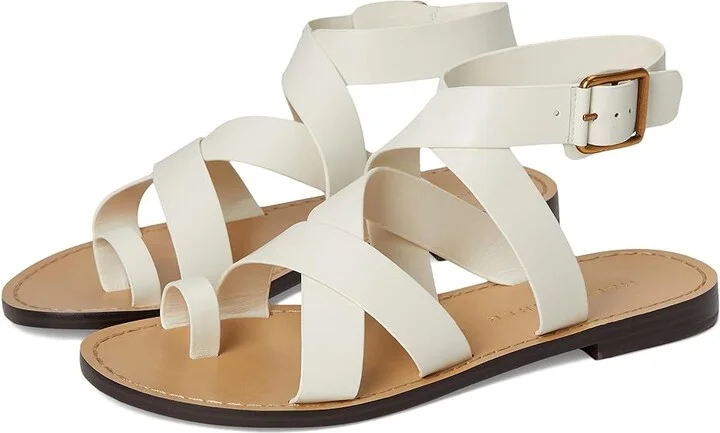 Marc Fisher LTD Lollie Women's Dress Sandals Ivory Leather : 6.5 M