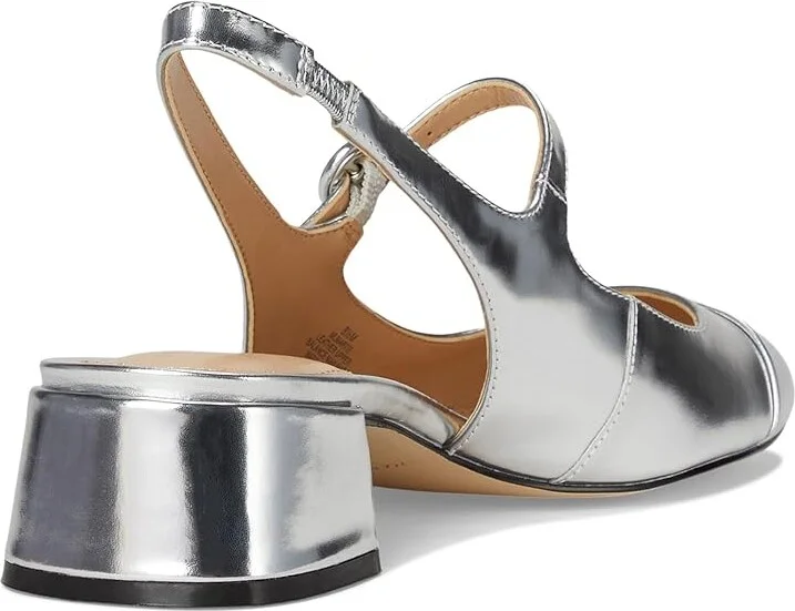 Marc Fisher LTD Martie High Women's Heels Silver Leather : 8.5 M - Image 4