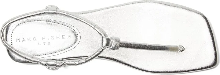 Marc Fisher LTD Maycee Women's Wedge Shoes Silver Leather : 7.5 M - Image 2