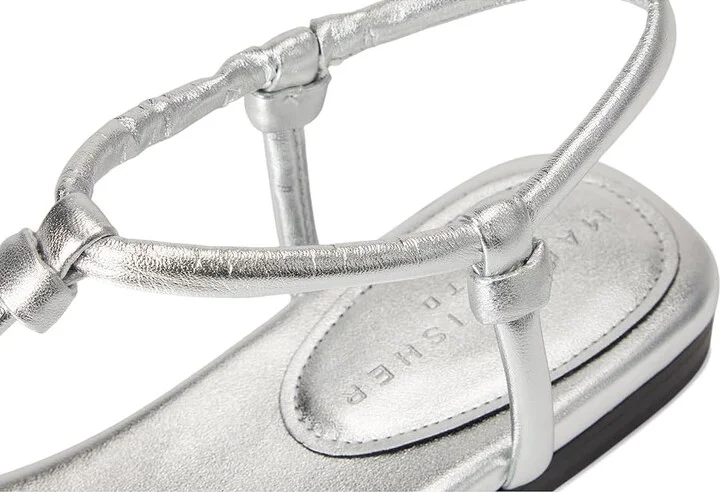 Marc Fisher LTD Maycee Women's Wedge Shoes Silver Leather : 7.5 M - Image 7