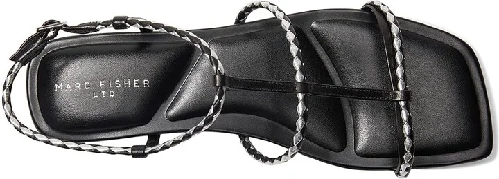 Marc Fisher LTD Maze Women's Dress Sandals Black Leather : 8.5 M, Rubber/Synthetic - Image 2