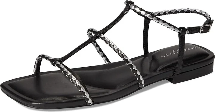 Marc Fisher LTD Maze Women's Dress Sandals Black Leather : 8.5 M, Rubber/Synthetic - Image 5