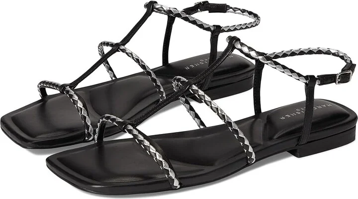 Marc Fisher LTD Maze Women's Dress Sandals Black Leather : 8.5 M, Rubber/Synthetic
