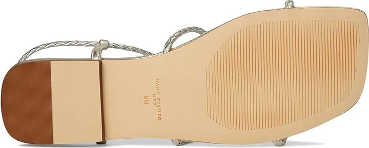 Marc Fisher LTD Maze Women's Dress Sandals Gold Leather : 8 M, Rubber/Synthetic - Image 3