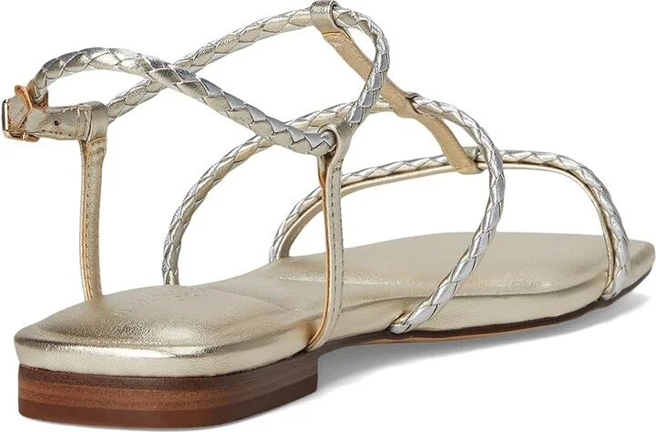 Marc Fisher LTD Maze Women's Dress Sandals Gold Leather : 8 M, Rubber/Synthetic - Image 4