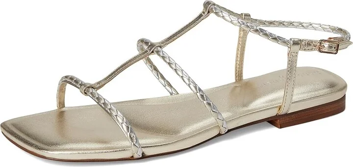 Marc Fisher LTD Maze Women's Dress Sandals Gold Leather : 8 M, Rubber/Synthetic - Image 5