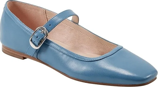 Marc Fisher LTD Mlgarissa Women's Flat Shoes Blue Leather : 6.5 M - Image 5