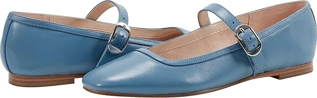 Marc Fisher LTD Mlgarissa Women's Flat Shoes Blue Leather : 6.5 M