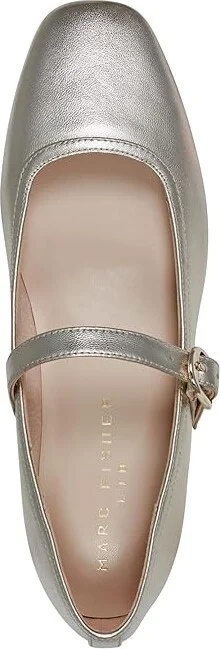 Marc Fisher LTD Mlgarissa Women's Flat Shoes Gold Leather : 8.5 M - Image 2