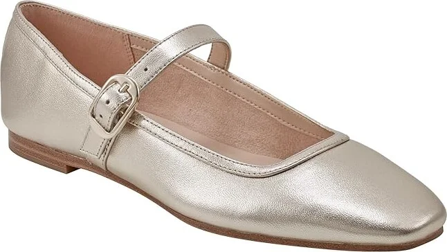 Marc Fisher LTD Mlgarissa Women's Flat Shoes Gold Leather : 8.5 M - Image 5
