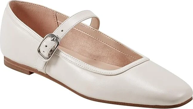 Marc Fisher LTD Mlgarissa Women's Flat Shoes Ivory Leather : 8.5 M - Image 5