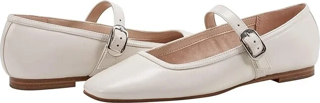 Marc Fisher LTD Mlgarissa Women's Flat Shoes Ivory Leather : 8.5 M