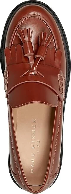 Marc Fisher LTD Mlozzie Women's Flat Shoes Medium Brown Leather : 8 M - Image 2