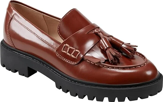 Marc Fisher LTD Mlozzie Women's Flat Shoes Medium Brown Leather : 8 M - Image 5