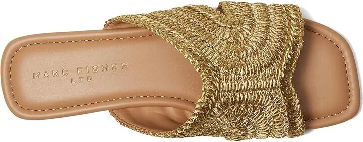 Marc Fisher LTD Narda Women's Sandals Gold : 9 M, Synthetic - Image 2