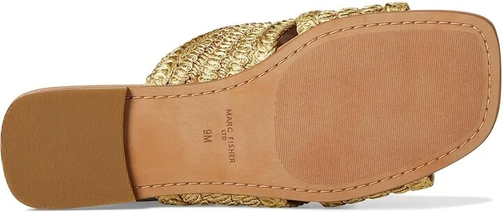 Marc Fisher LTD Narda Women's Sandals Gold : 9 M, Synthetic - Image 3
