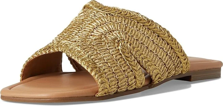 Marc Fisher LTD Narda Women's Sandals Gold : 9 M, Synthetic - Image 5