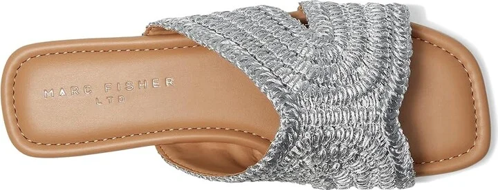 Marc Fisher LTD Narda Women's Sandals Silver : 5 M, Synthetic - Image 2