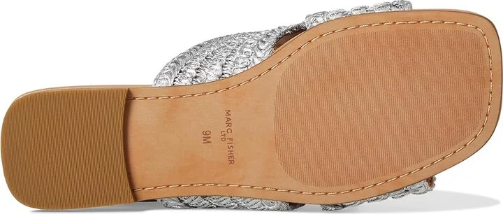 Marc Fisher LTD Narda Women's Sandals Silver : 5 M, Synthetic - Image 3