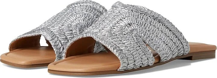 Marc Fisher LTD Narda Women's Sandals Silver : 5 M, Synthetic