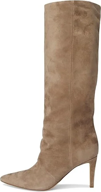 Marc Fisher LTD Narysa Women's Boots Light Natural Suede : 8 M, Rubber/Suede/Textile - Image 6