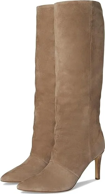 Marc Fisher LTD Narysa Women's Boots Light Natural Suede : 8 M, Rubber/Suede/Textile