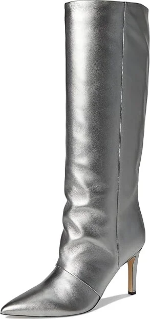 Marc Fisher LTD Narysa Women's Boots Pewter Leather : 9.5 M, Rubber/Suede/Textile - Image 5