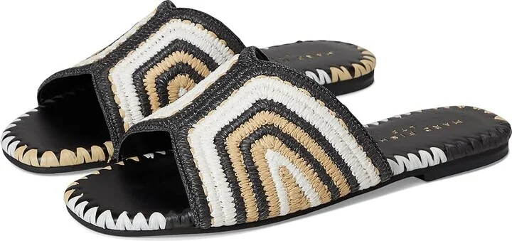 Marc Fisher LTD Nottie Women's Dress Sandals Black/Cream/Natural : 8 M, Synthetic