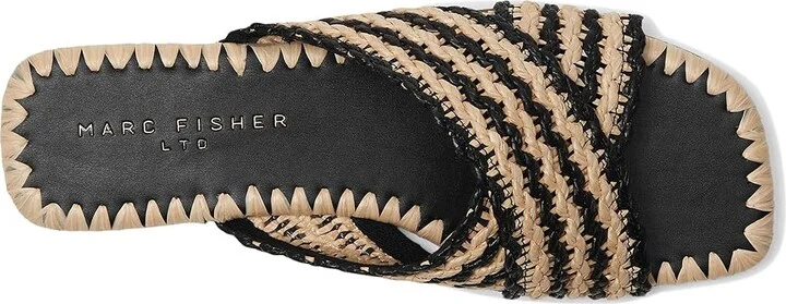 Marc Fisher LTD Nylie Women's Dress Sandals Black/Light Natural : 9 M, Rubber/Synthetic - Image 2