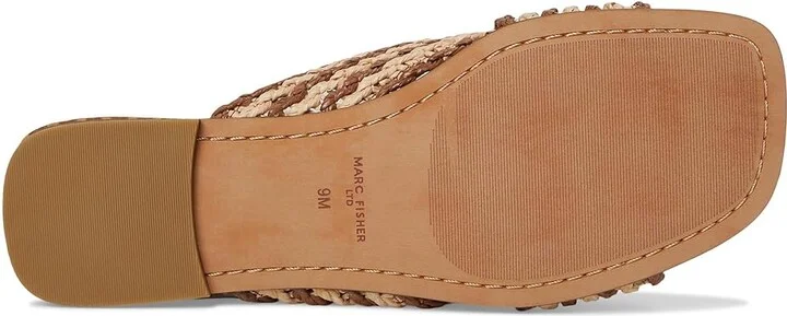Marc Fisher LTD Nylie Women's Dress Sandals Brown/Light Natural : 7 M, Rubber/Synthetic - Image 3