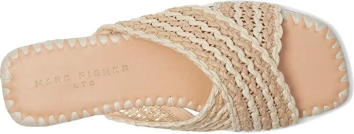 Marc Fisher LTD Nylie Women's Dress Sandals Cream/Light Natural : 7.5 M, Rubber/Synthetic - Image 2