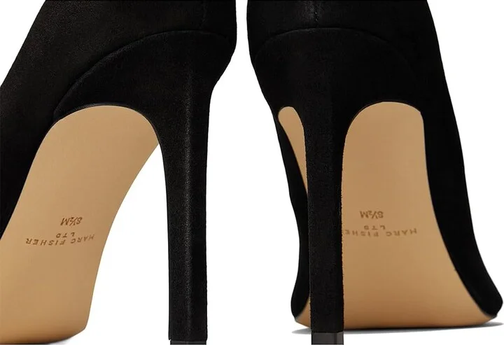 Marc Fisher LTD Olivy High Women's Heels Black Suede : 8 M, Leather - Image 7