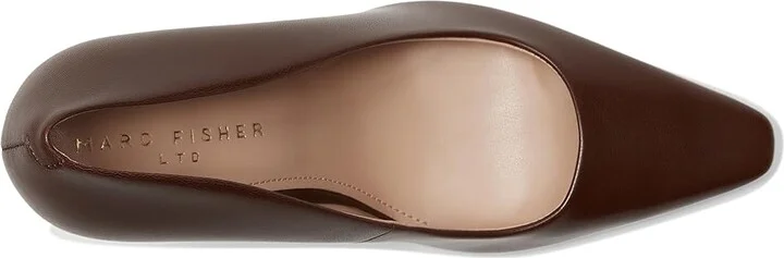 Marc Fisher LTD Olivy High Women's Heels Dark Brown Leather : 10 M - Image 2