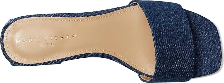 Marc Fisher LTD Olysa Women's Dress Sandals Dark Blue Denim : 6 M, Leather - Image 2