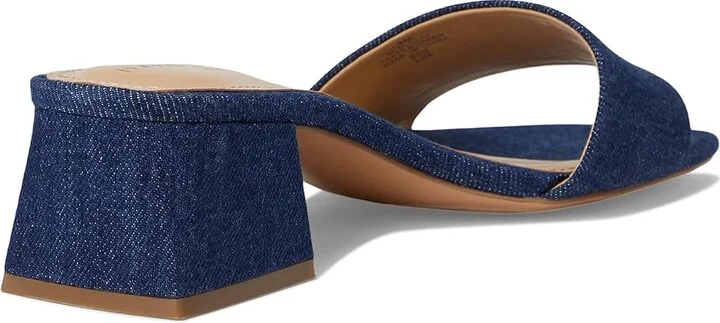 Marc Fisher LTD Olysa Women's Dress Sandals Dark Blue Denim : 6 M, Leather - Image 4