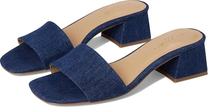 Marc Fisher LTD Olysa Women's Dress Sandals Dark Blue Denim : 6 M, Leather