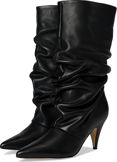 Marc Fisher LTD Paityn Women's Boots Black Leather : 9.5 M
