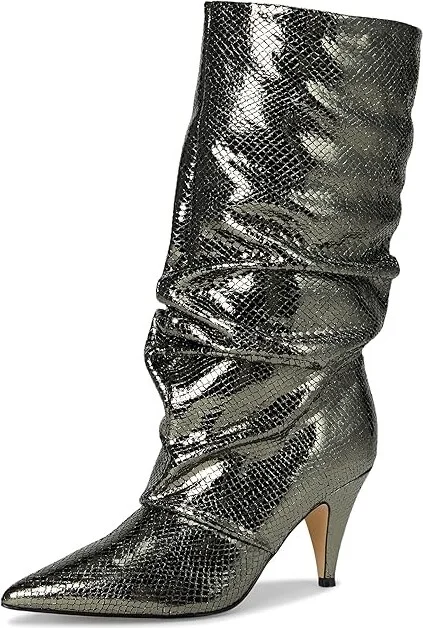 Marc Fisher LTD Paityn Women's Boots Pewter Snake Leather : 7.5 M - Image 5