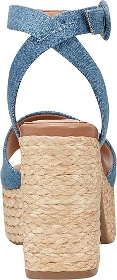 Marc Fisher LTD Palyca Women's Sandals Dark Blue Denim : 9.5 M, Leather/Rubber - Image 4