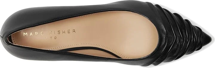 Marc Fisher LTD Paria High Women's Heels Black Leather : 6 M - Image 2