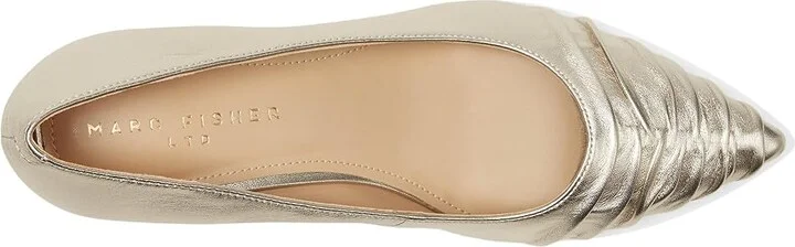 Marc Fisher LTD Paria High Women's Heels Gold Leather : 6.5 M - Image 2