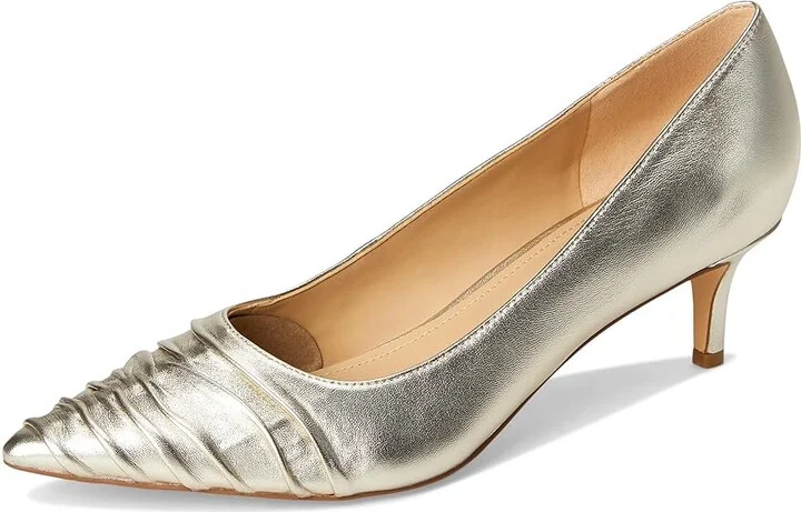 Marc Fisher LTD Paria High Women's Heels Gold Leather : 6.5 M - Image 5