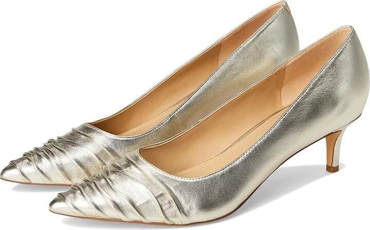 Marc Fisher LTD Paria High Women's Heels Gold Leather : 6.5 M