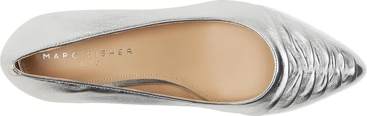 Marc Fisher LTD Paria High Women's Heels Silver Leather : 9.5 M - Image 2