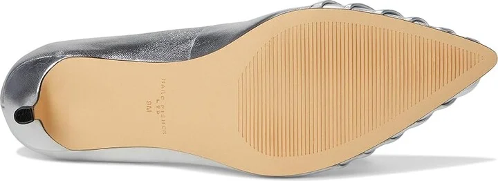 Marc Fisher LTD Paria High Women's Heels Silver Leather : 9.5 M - Image 3