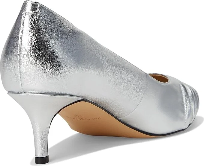Marc Fisher LTD Paria High Women's Heels Silver Leather : 9.5 M - Image 4