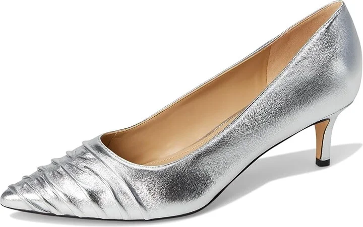 Marc Fisher LTD Paria High Women's Heels Silver Leather : 9.5 M - Image 5