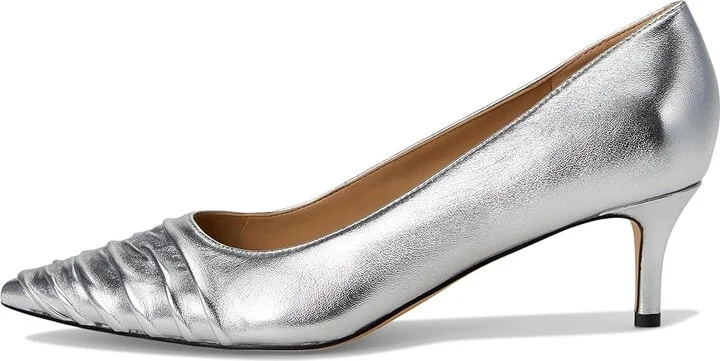 Marc Fisher LTD Paria High Women's Heels Silver Leather : 9.5 M - Image 6