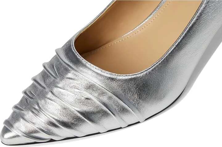 Marc Fisher LTD Paria High Women's Heels Silver Leather : 9.5 M - Image 7