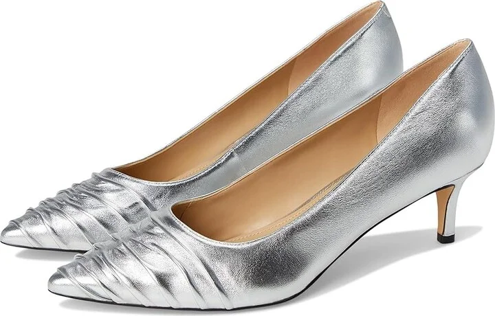 Marc Fisher LTD Paria High Women's Heels Silver Leather : 9.5 M
